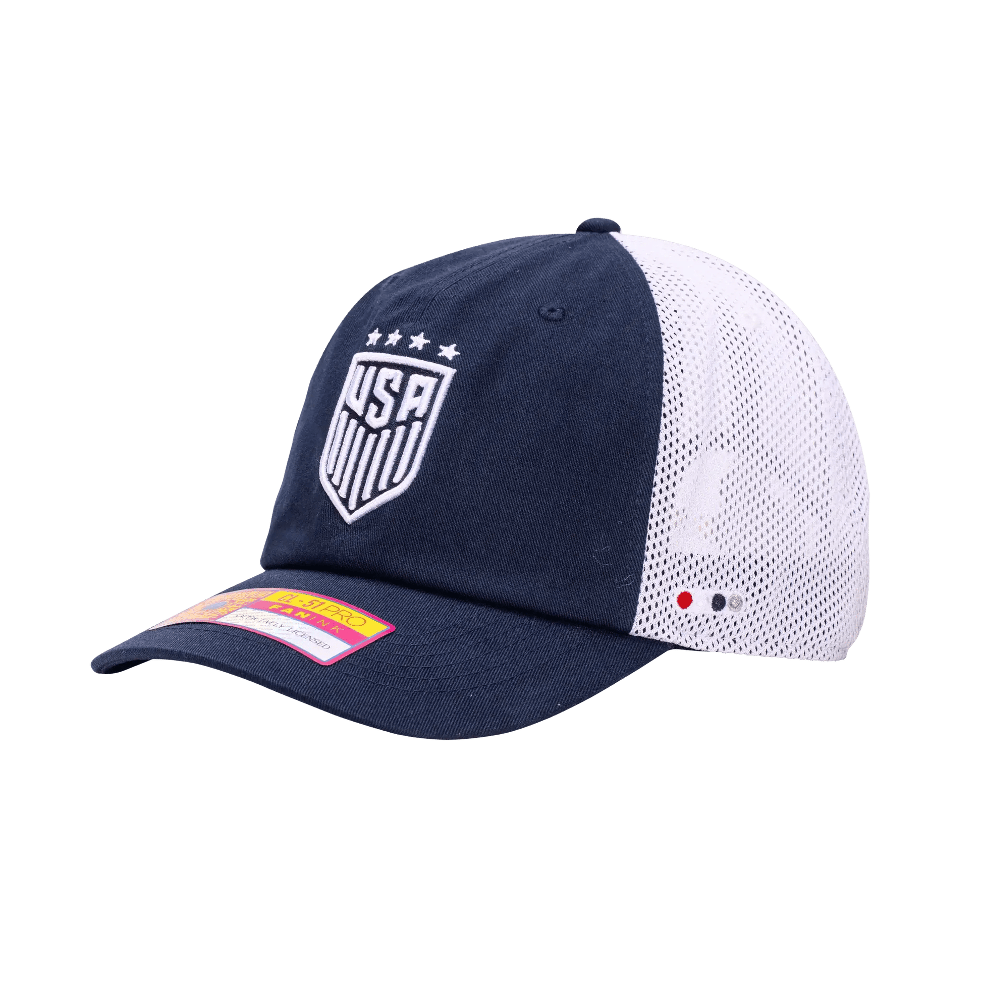 Fan Ink Collection USWNT Aerial Adjustable Hat Navy/White -