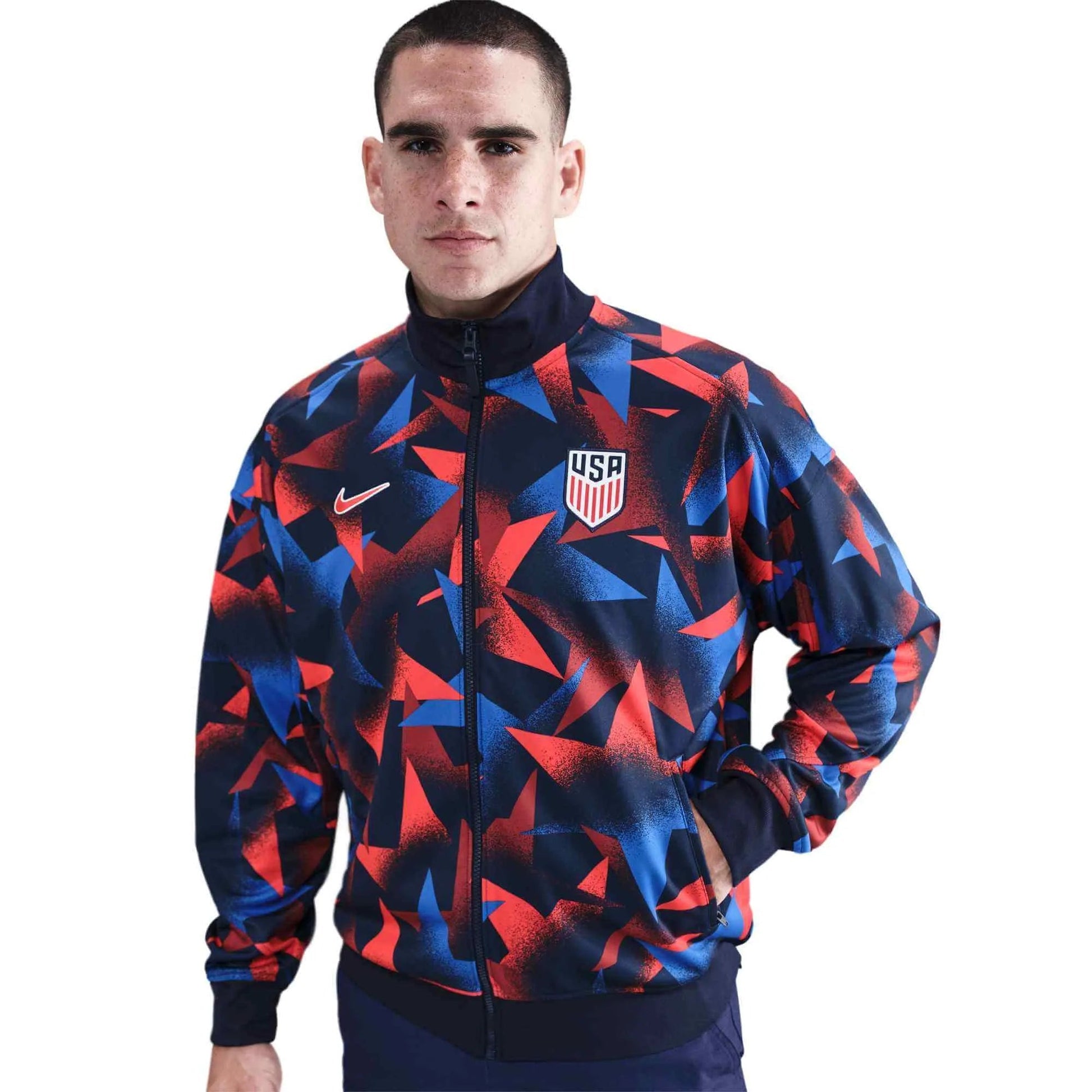 2025 USA Men's Academy Pro Anthem Jacket Obsidian/Challenge Red - Nike