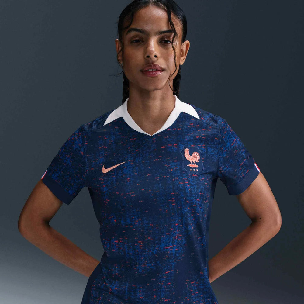 2025 France Women's Stadium Home Soccer Jersey Blue Void/Light Madder Root - Nike