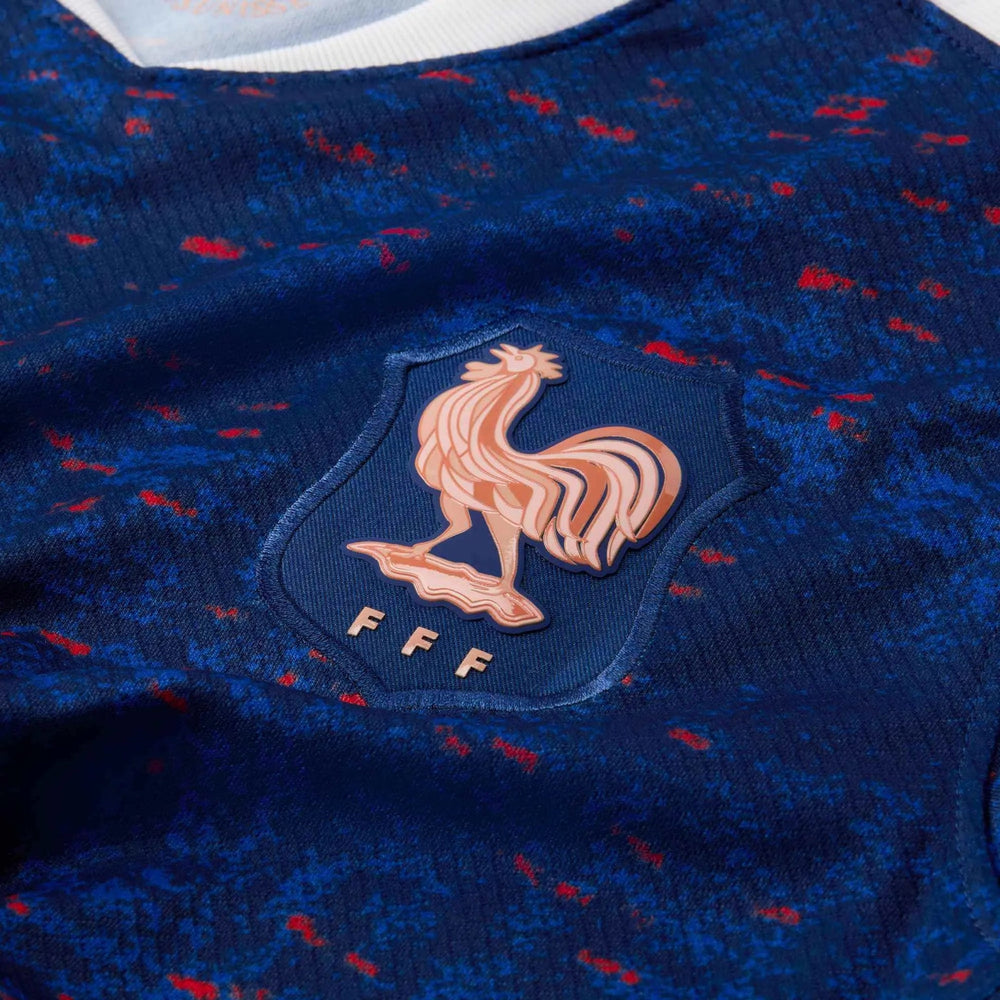 2025 France Women's Stadium Home Soccer Jersey Blue Void/Light Madder Root - Nike