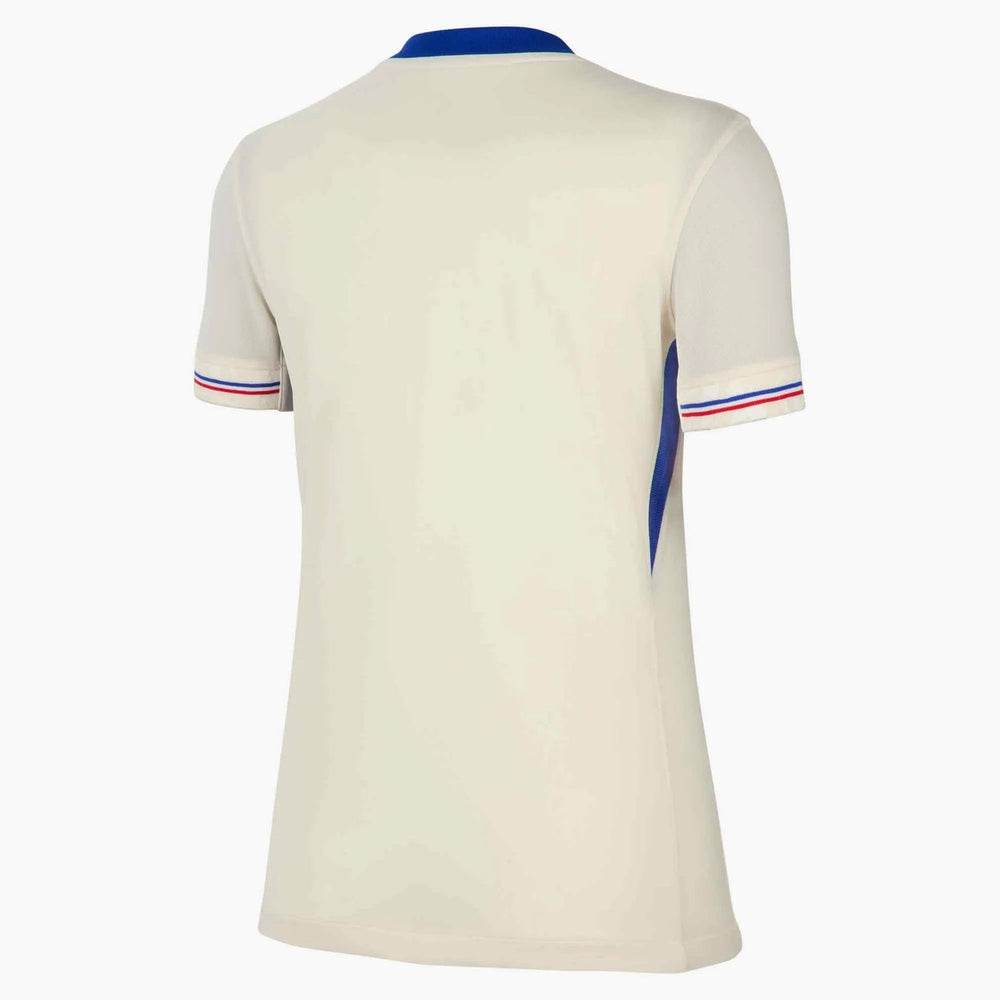 2025 France Women's Stadium Away Soccer Jersey Pale Ivory/Bright Blue/Light Madder Root - Nike