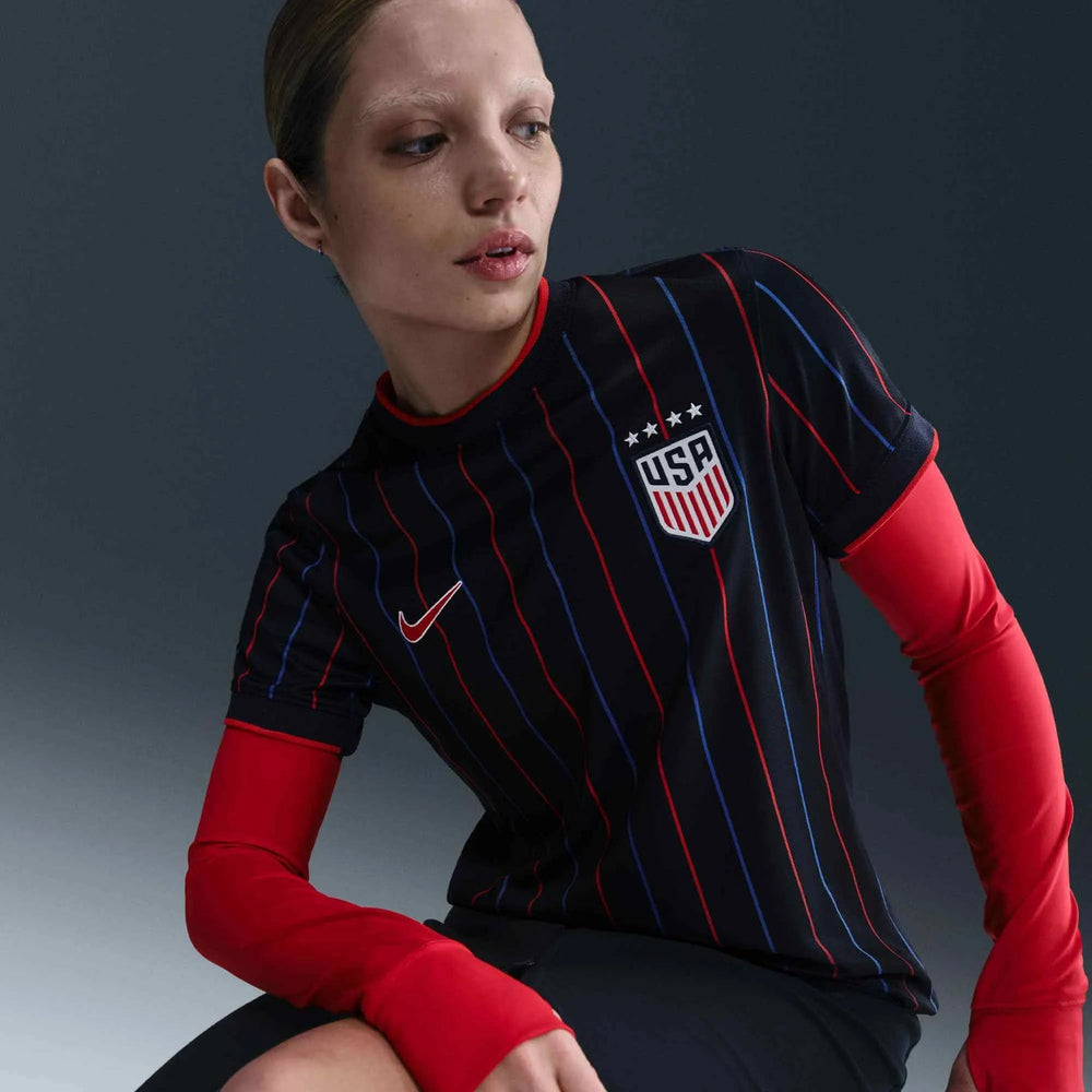 2025 USA Women's 4-Star Stadium Away Soccer Jersey Obsidian/Challenge Red/Challenge Red - Nike