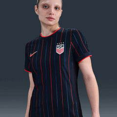2025 USA Women's 4-Star Authentic Away Soccer Jersey Obsidian/Challenge Red/Challenge Red - Nike