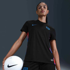 2025 England Women's Stadium Away Soccer Jersey Black/Light Photo Blue - Nike
