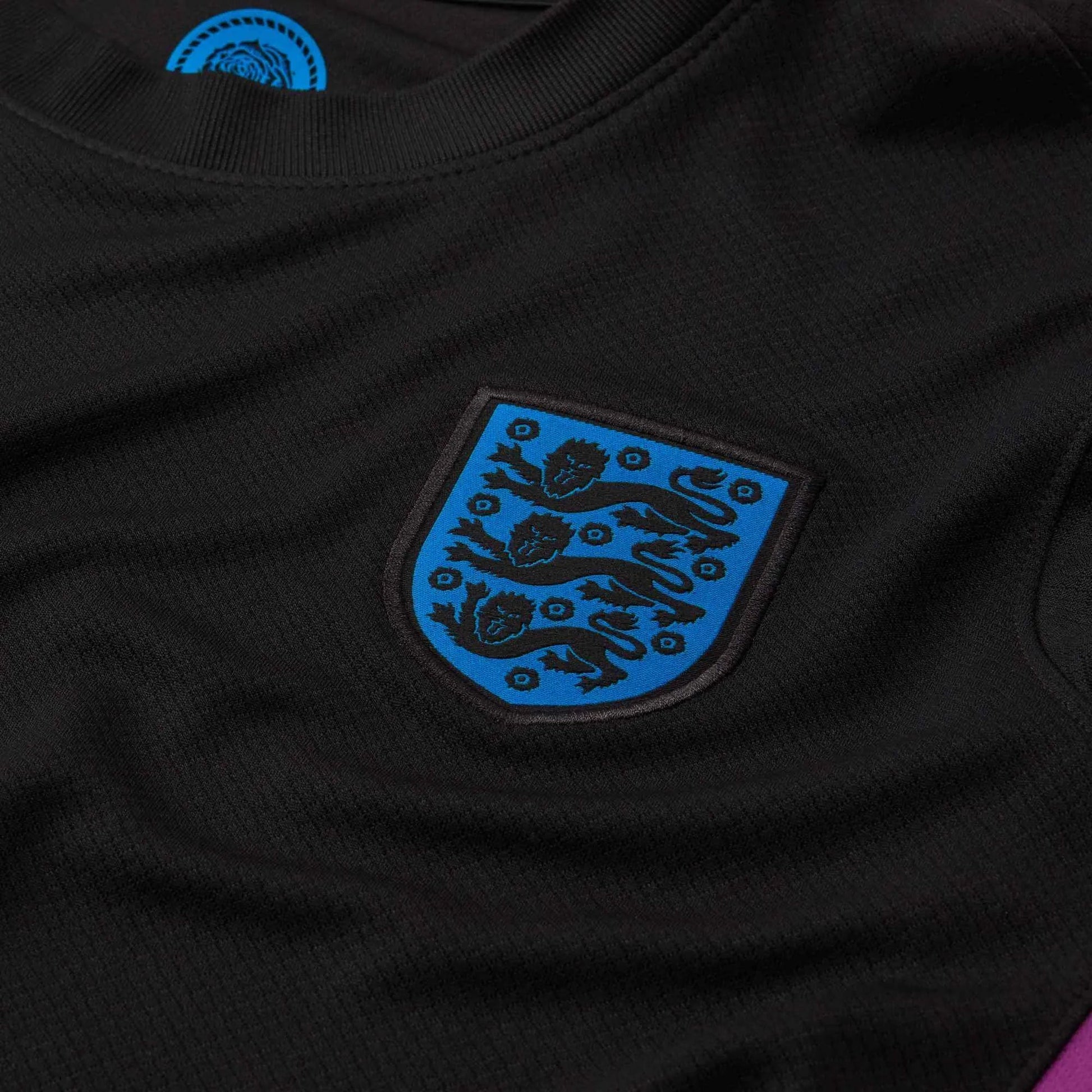 2025 England Women's Stadium Away Soccer Jersey Black/Light Photo Blue - Nike