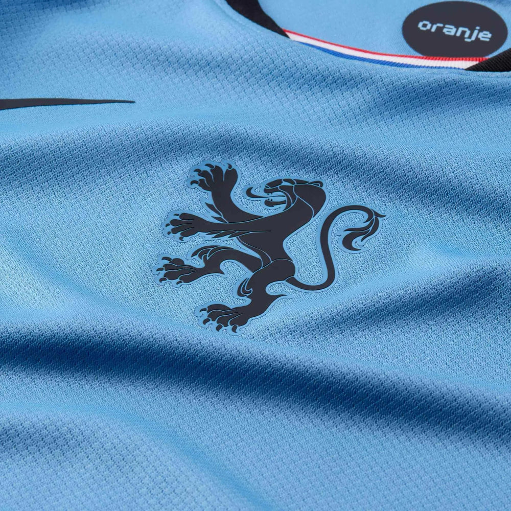 2025 Netherlands Women's Stadium Away Soccer Jersey Blue Beyond/Black - Nike