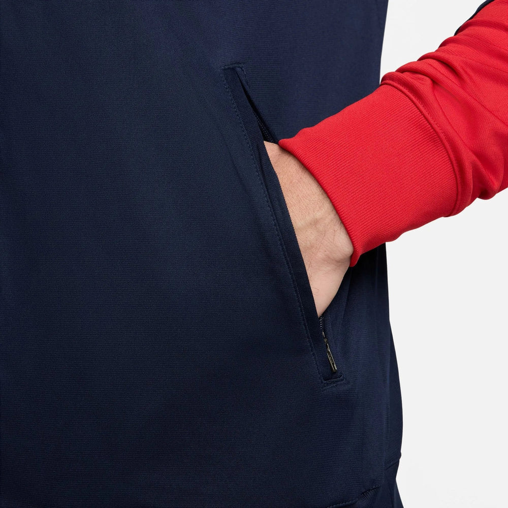 2024-25 USA Men's Strike Hoodie Track Jacket Obsidian/Sport Red/White - Nike
