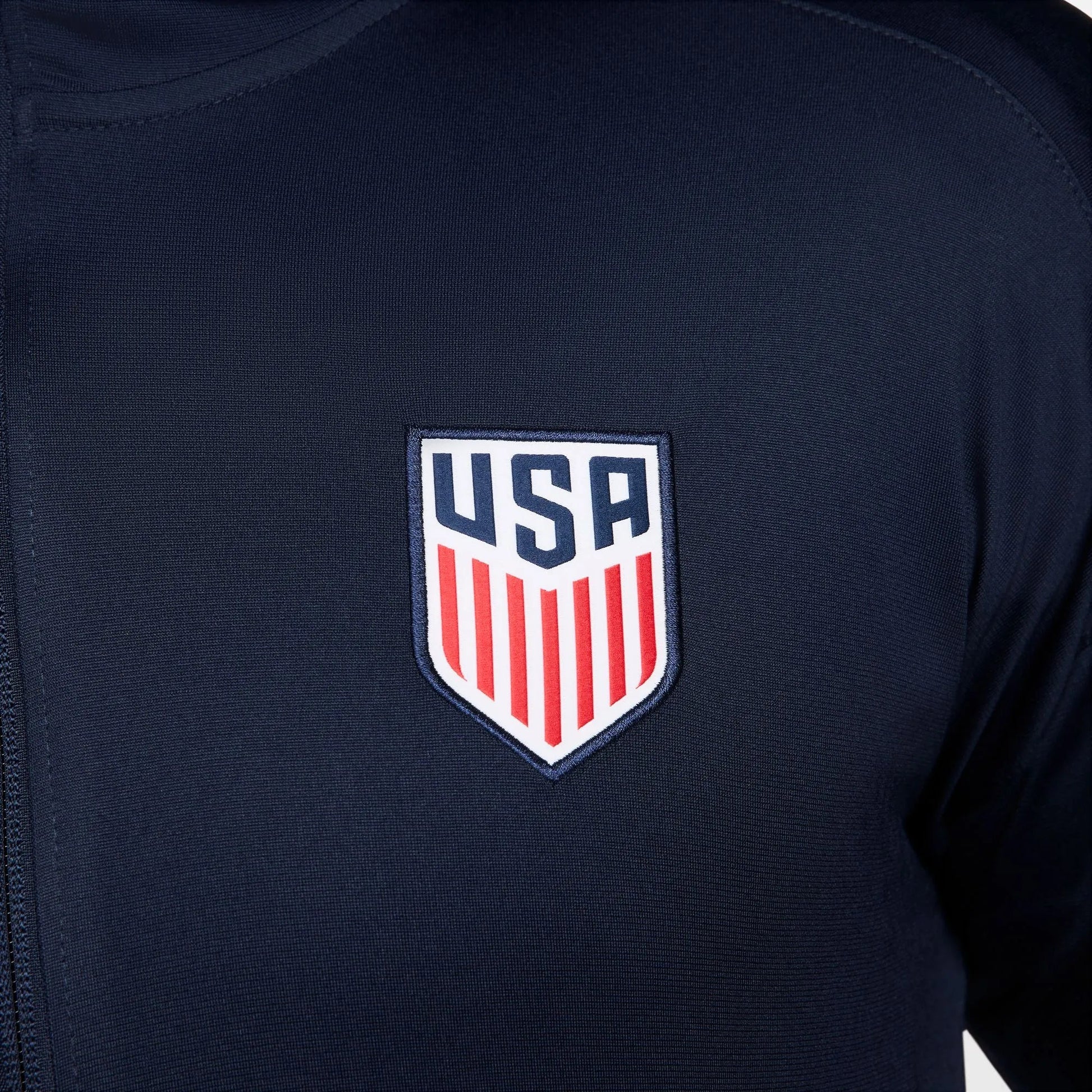 2024-25 USA Men's Strike Hoodie Track Jacket Obsidian/Sport Red/White - Nike