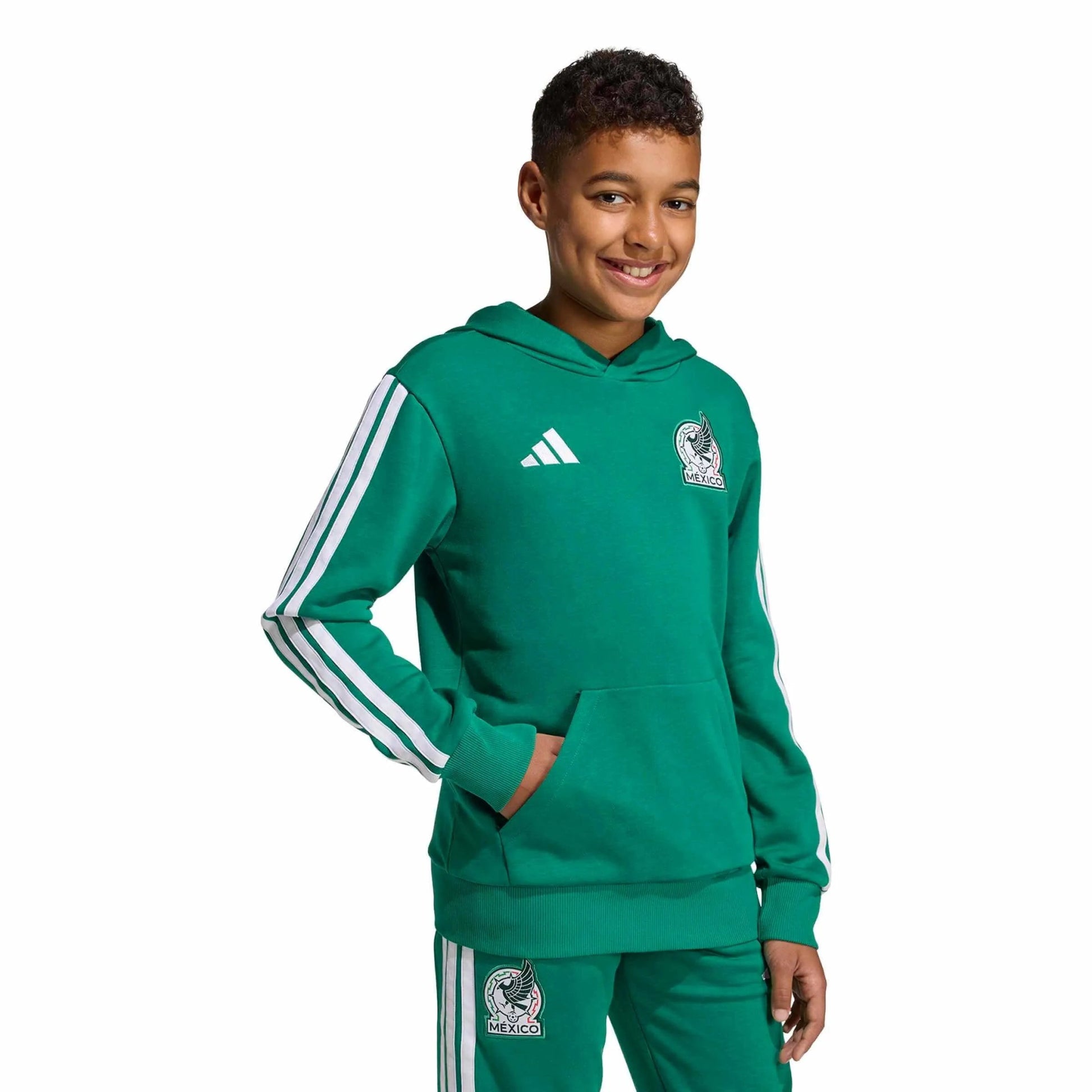 2026 Mexico Youth Hoodie Bold Green - Adidas