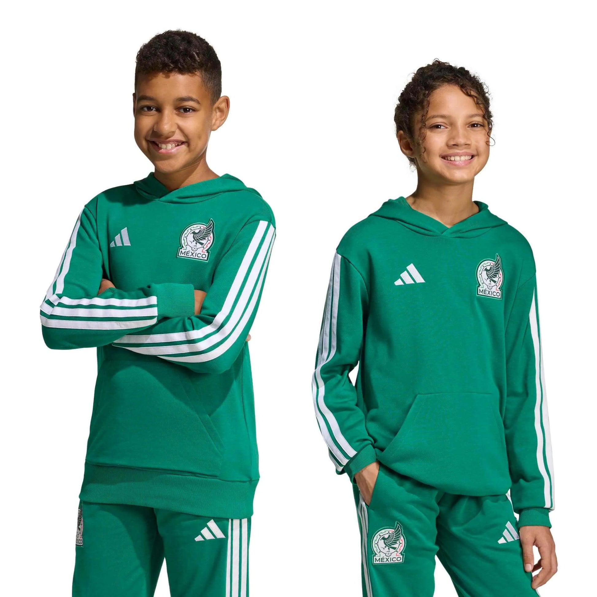 2026 Mexico Youth Hoodie Bold Green - Adidas