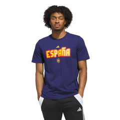 2026 Spain Men's World Cup HJH Tee Dark Blue - Adidas