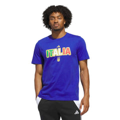 2026 Italy Men's World Cup HJH Tee Semi Lucid Blue - Adidas