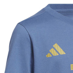2026 Argentina Youth Messi Name And Number Tee Crew Blue - Adidas