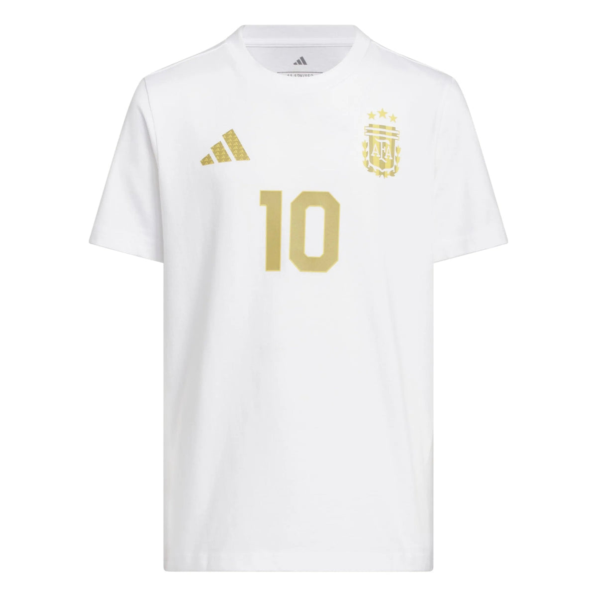 2026 Argentina Youth Messi Name And Number Tee White - Adidas