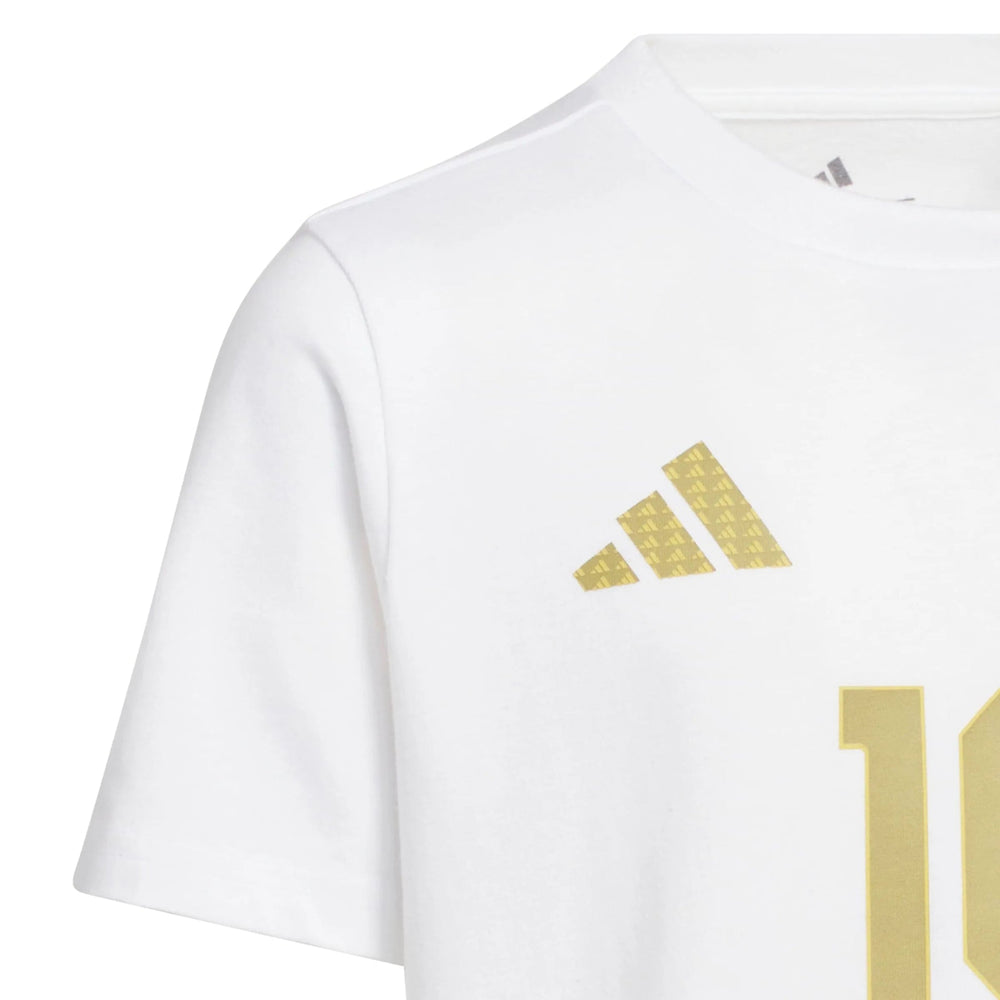 2026 Argentina Youth Messi Name And Number Tee White - Adidas