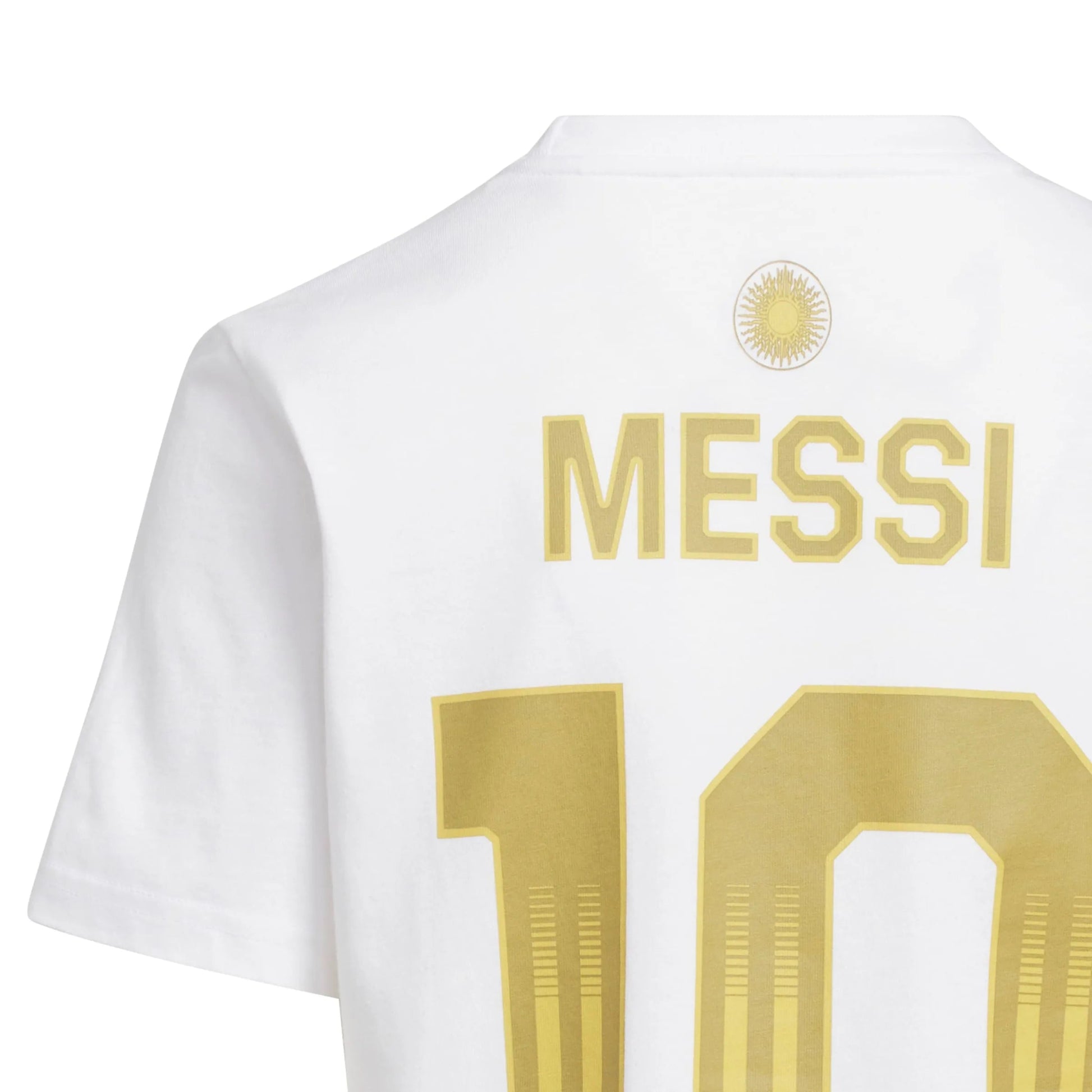 2026 Argentina Youth Messi Name And Number Tee White - Adidas
