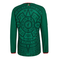 2026 Mexico Men's Authentic Home Long-Sleeve Soccer Jersey Bold Green - Adidas