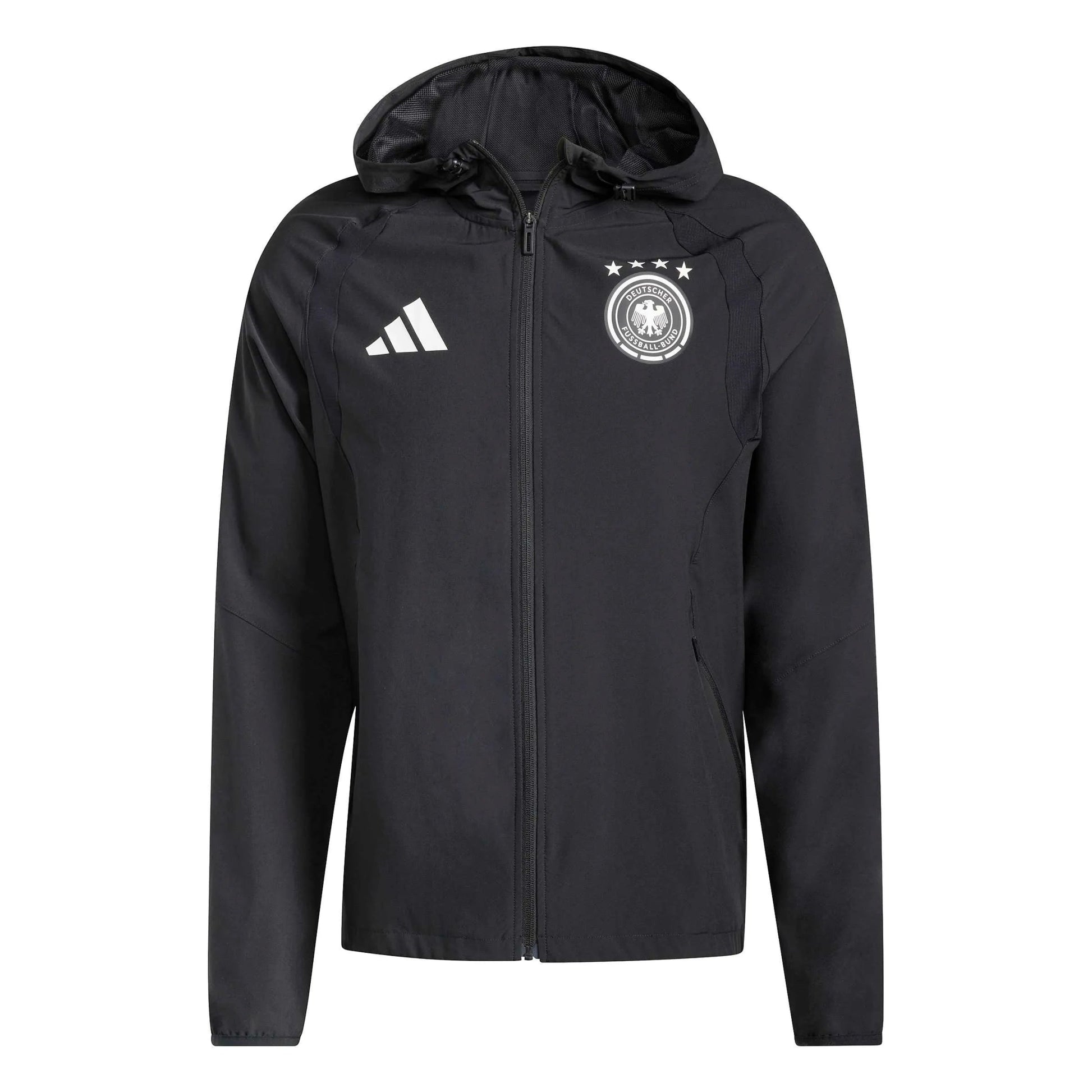 2026 Germany Men's Tiro Travel Full Zip Windbreaker Black - Adidas