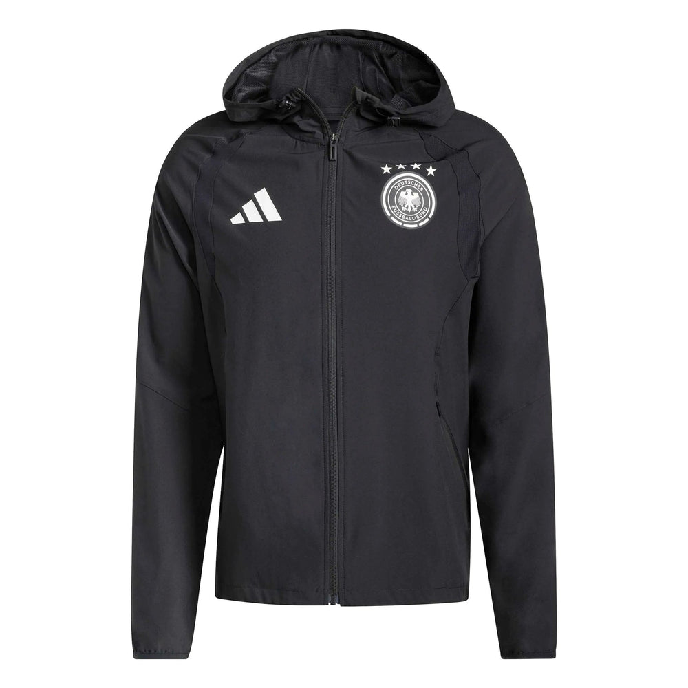 2026 Germany Men's Tiro Travel Full Zip Windbreaker Black - Adidas