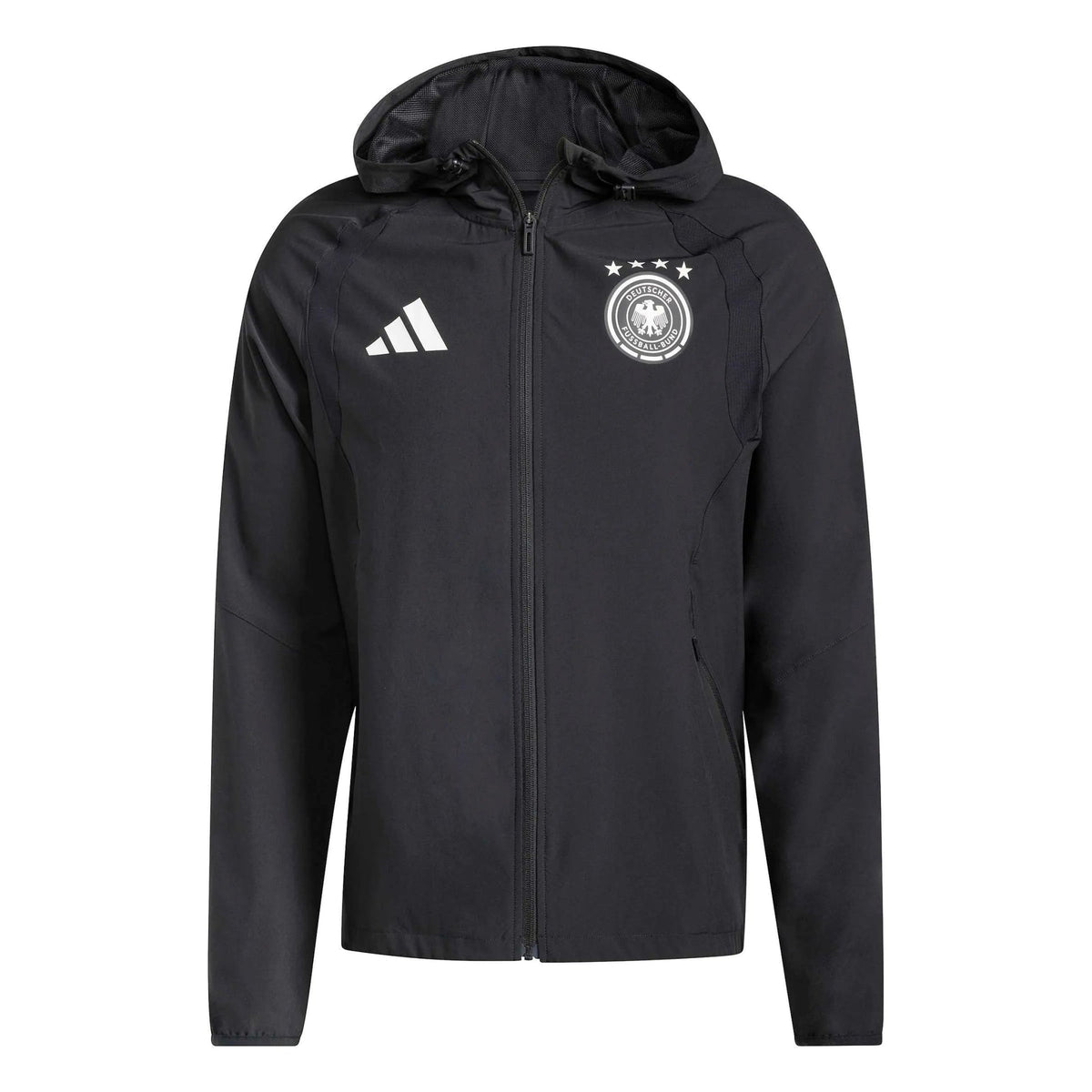 2026 Germany Men's Tiro Travel Full Zip Windbreaker Black - Adidas