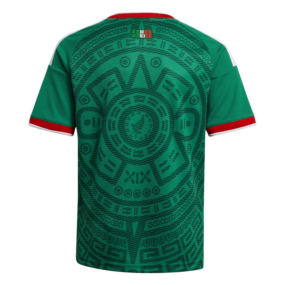2026 Mexico Youth Stadium Home Soccer Jersey Bold Green - Adidas