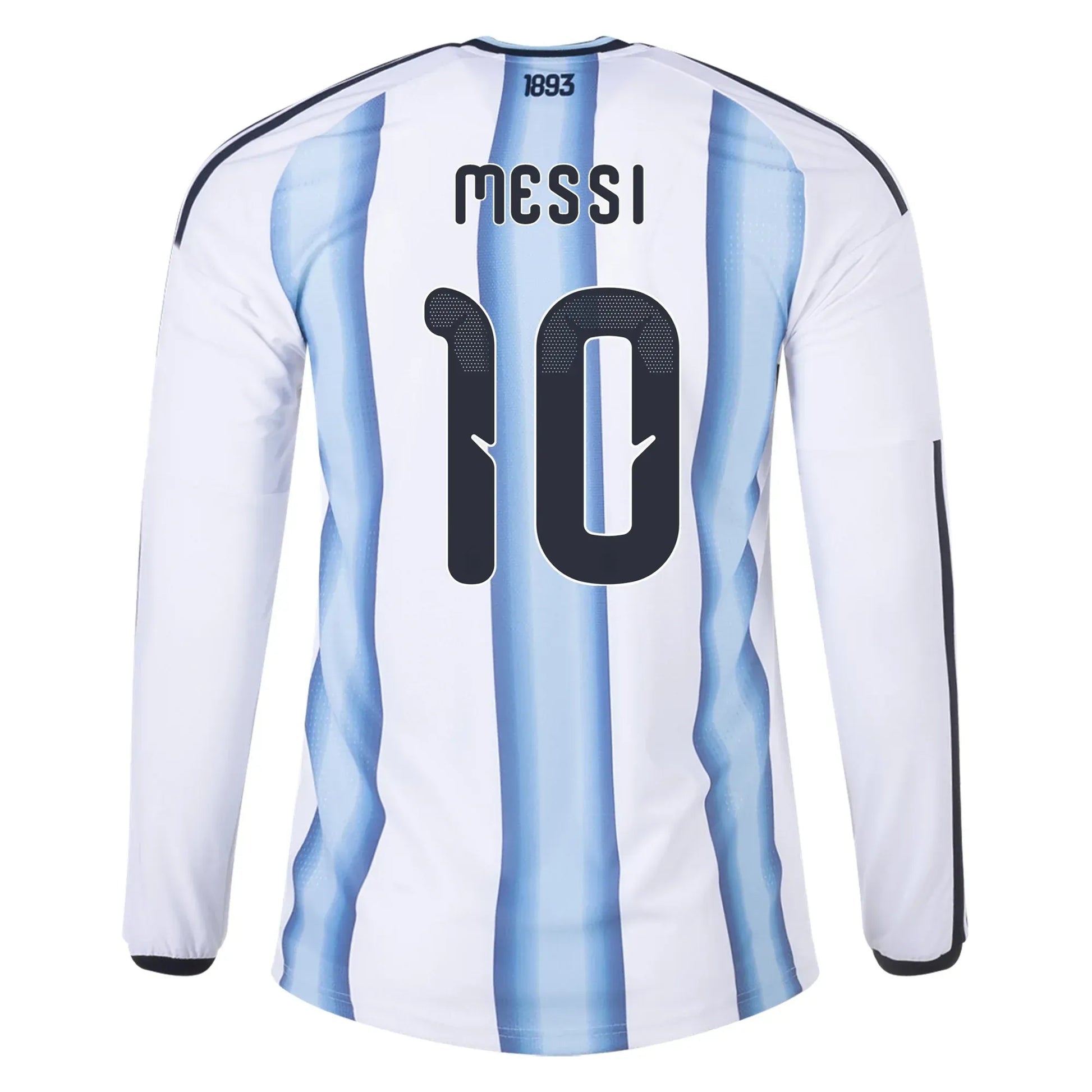 2026 Argentina Men's Authentic Home Long-Sleeve Soccer Jersey White / Icey Blue / Light Blue - Adidas