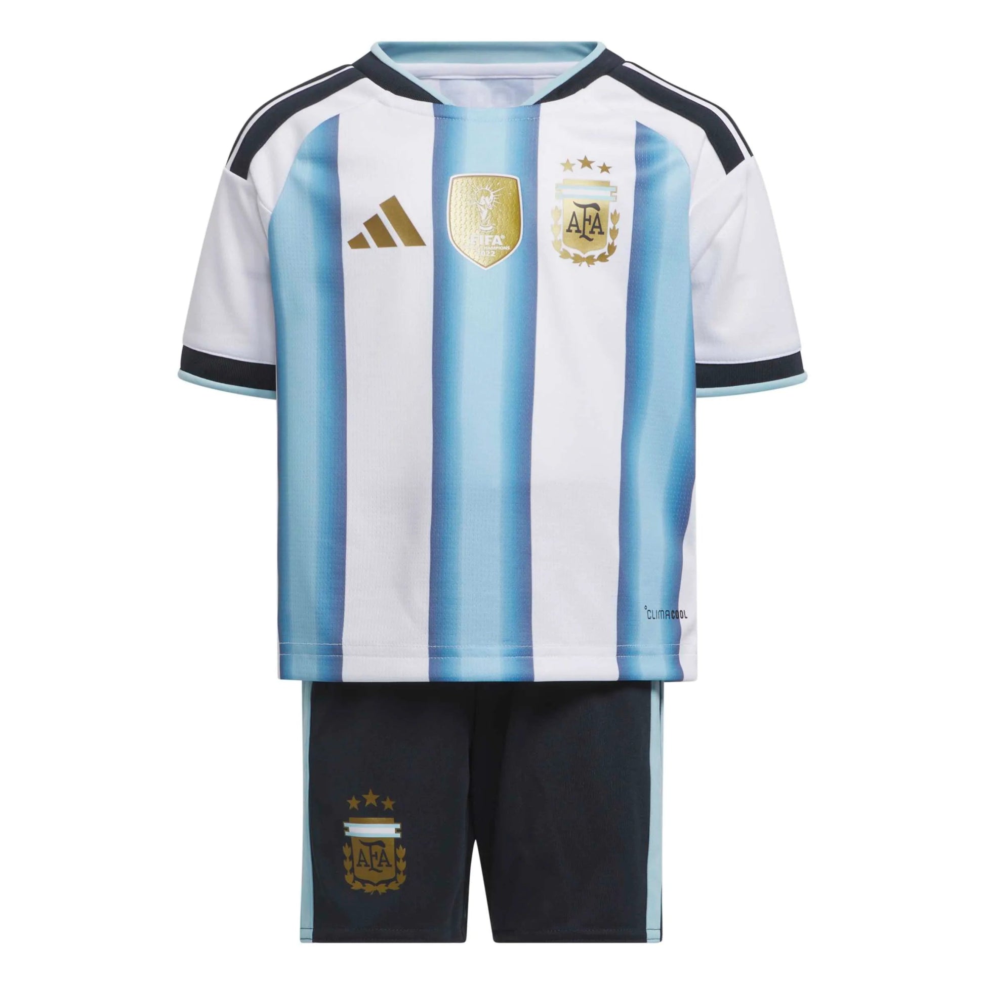 2026 Argentina Kid's Home Mini Kit White / Icey Blue / Light Blue - Adidas
