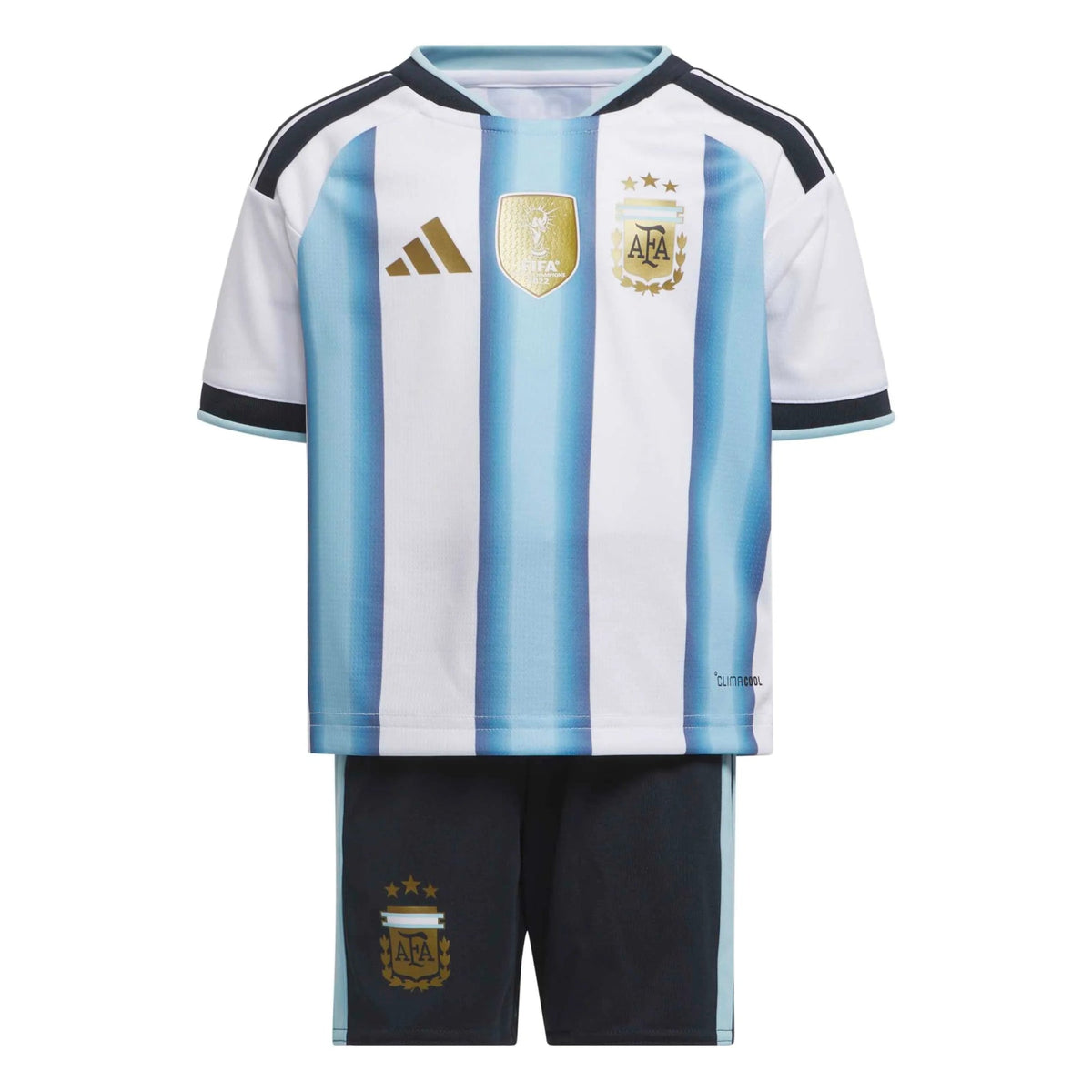 2026 Argentina Kid's Home Mini Kit White / Icey Blue / Light Blue - Adidas