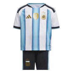2026 Argentina Kid's Home Mini Kit White / Icey Blue / Light Blue - Adidas
