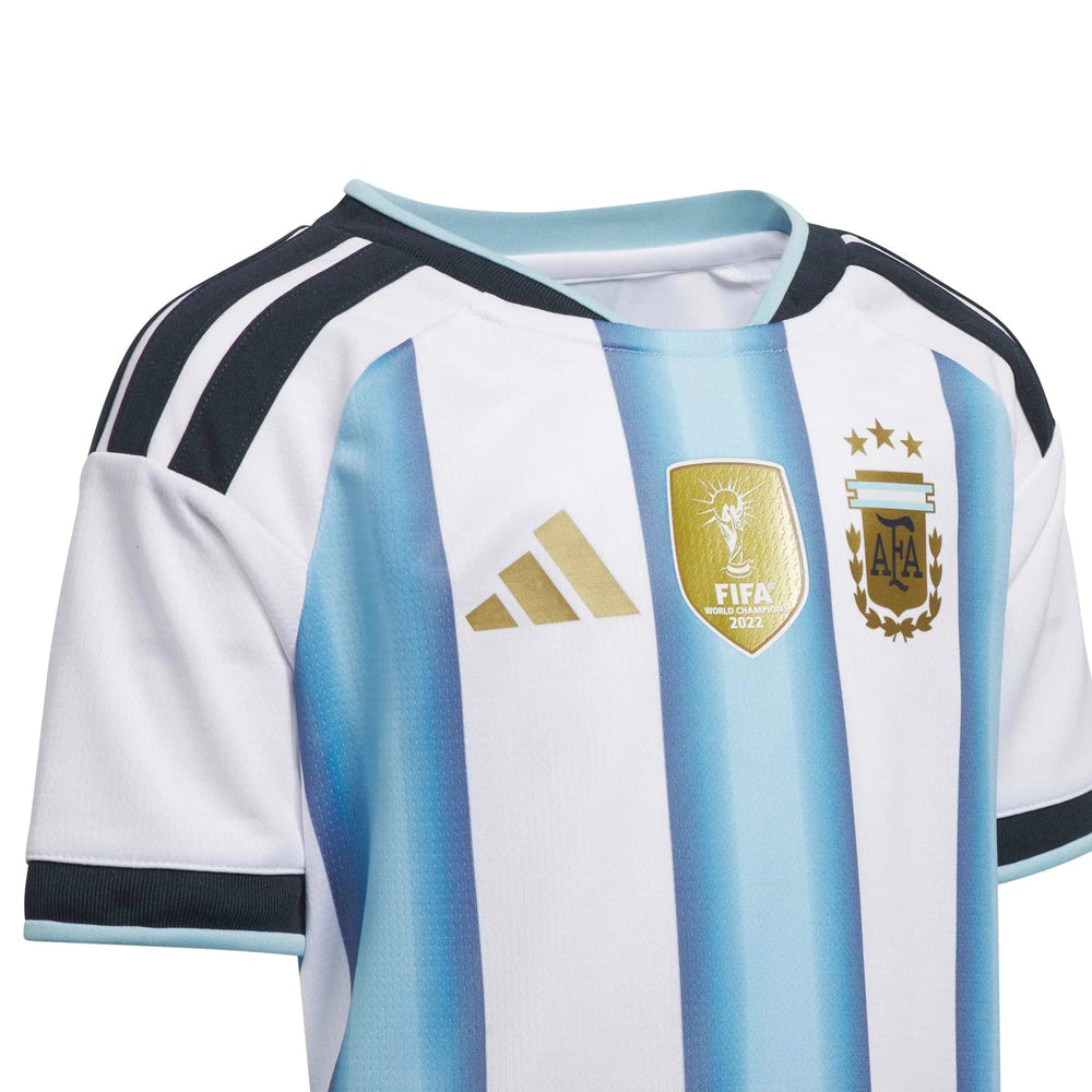 2026 Argentina Kid's Home Mini Kit White / Icey Blue / Light Blue - Adidas