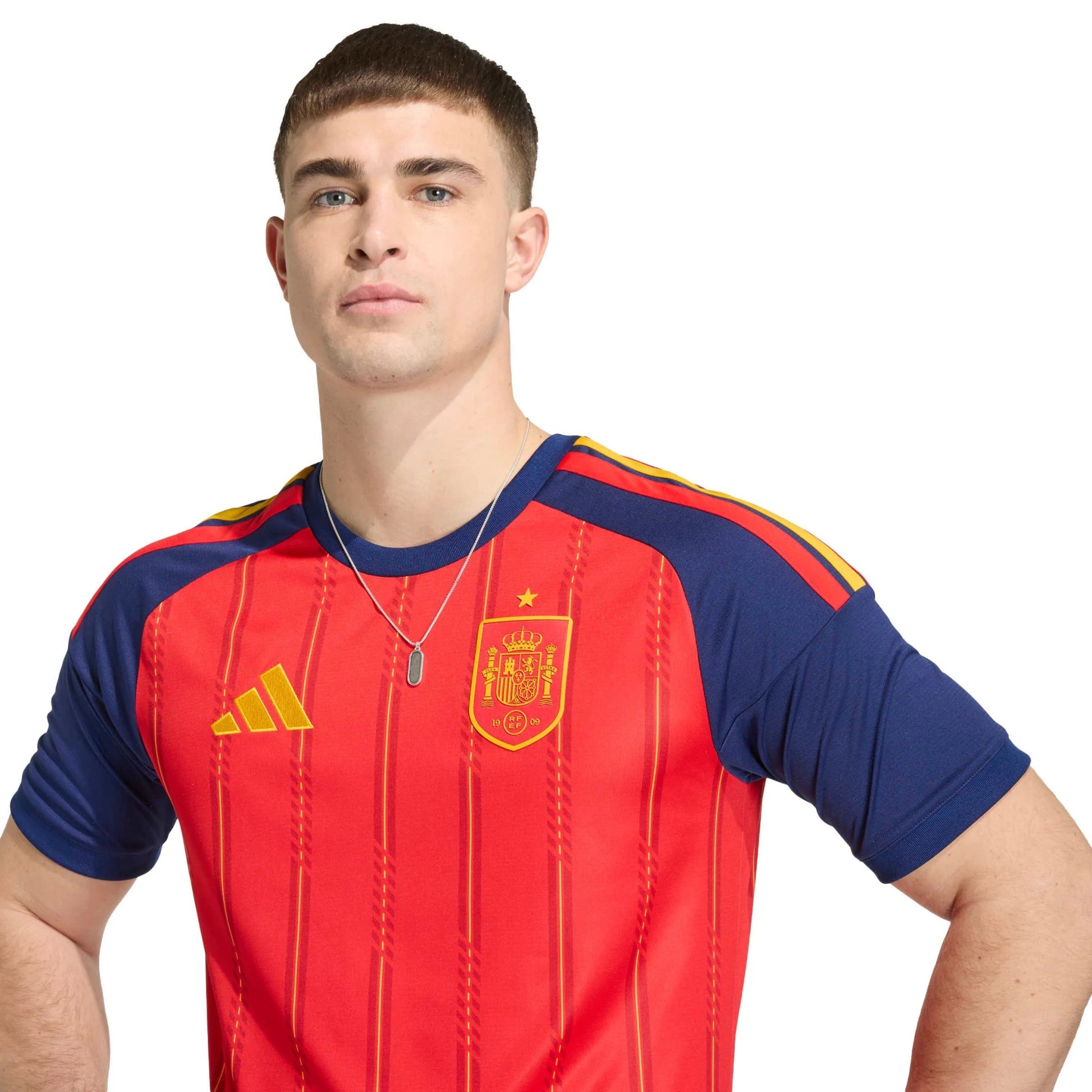 2026 Spain Men's Stadium Home Soccer Jersey Vivid Red - Adidas