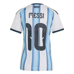 2026 Argentina Women's Stadium Home Messi #10 Soccer Jersey White / Icey Blue / Light Blue - Adidas