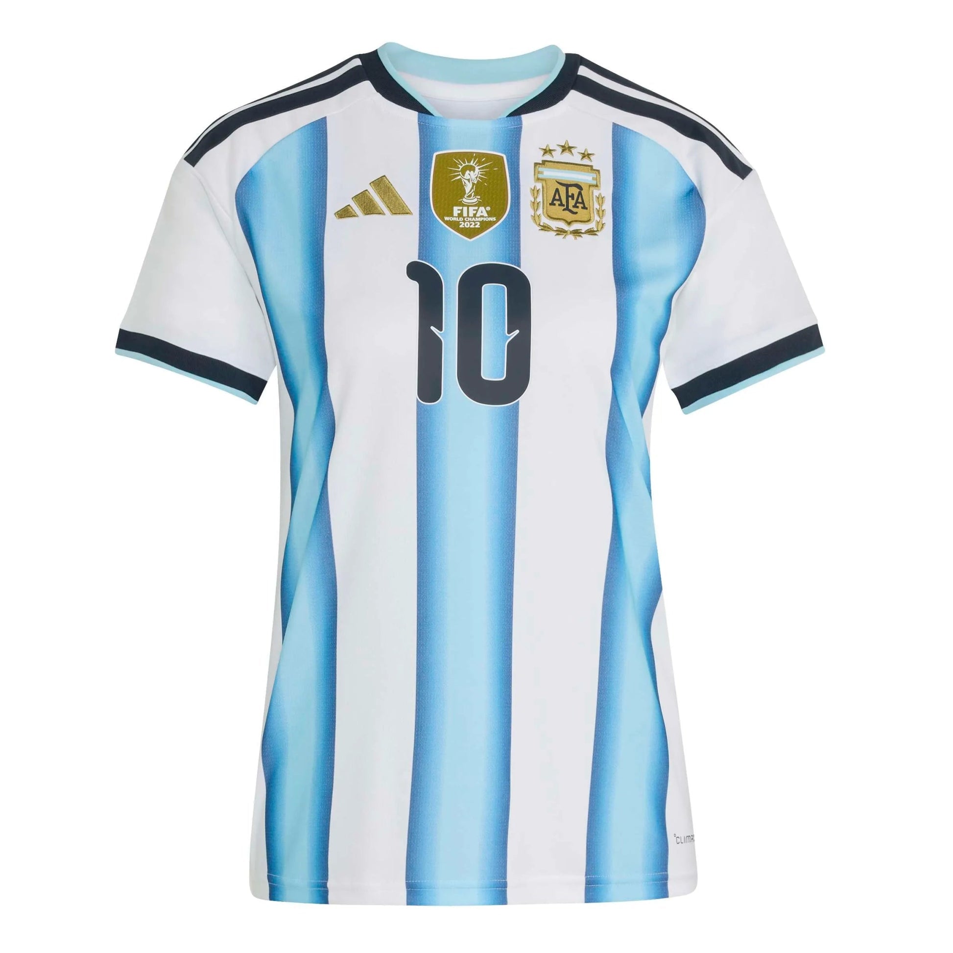 2026 Argentina Women's Stadium Home Messi #10 Soccer Jersey White / Icey Blue / Light Blue - Adidas