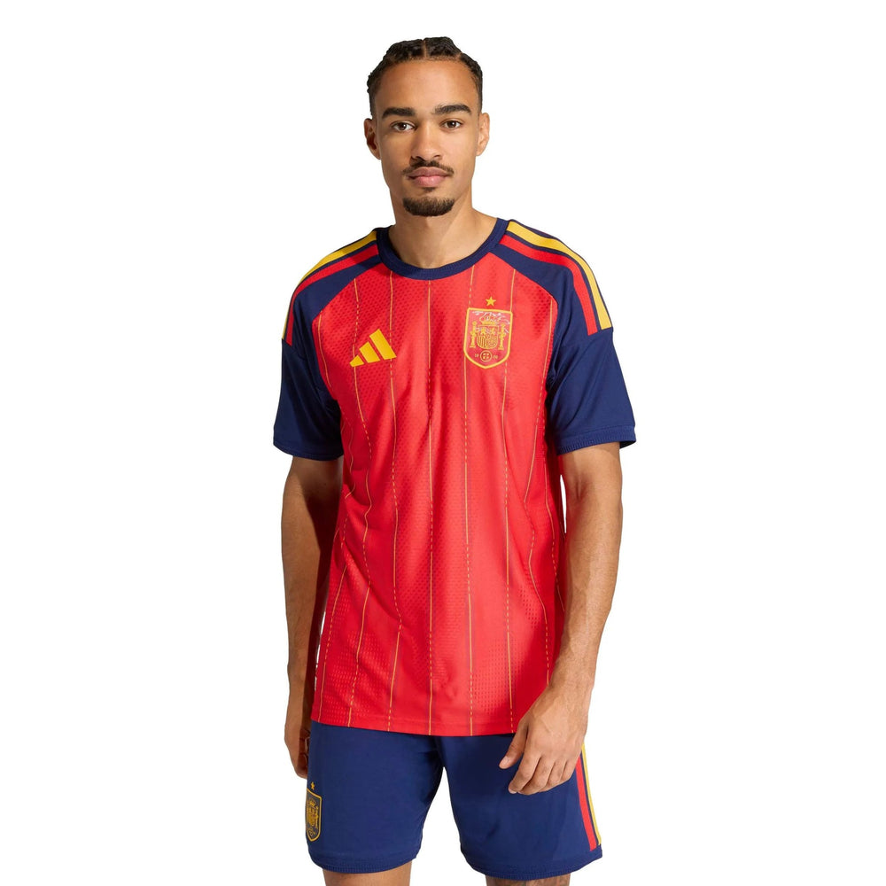 2026 Spain Men's Authentic Home Soccer Jersey Vivid Red - Adidas