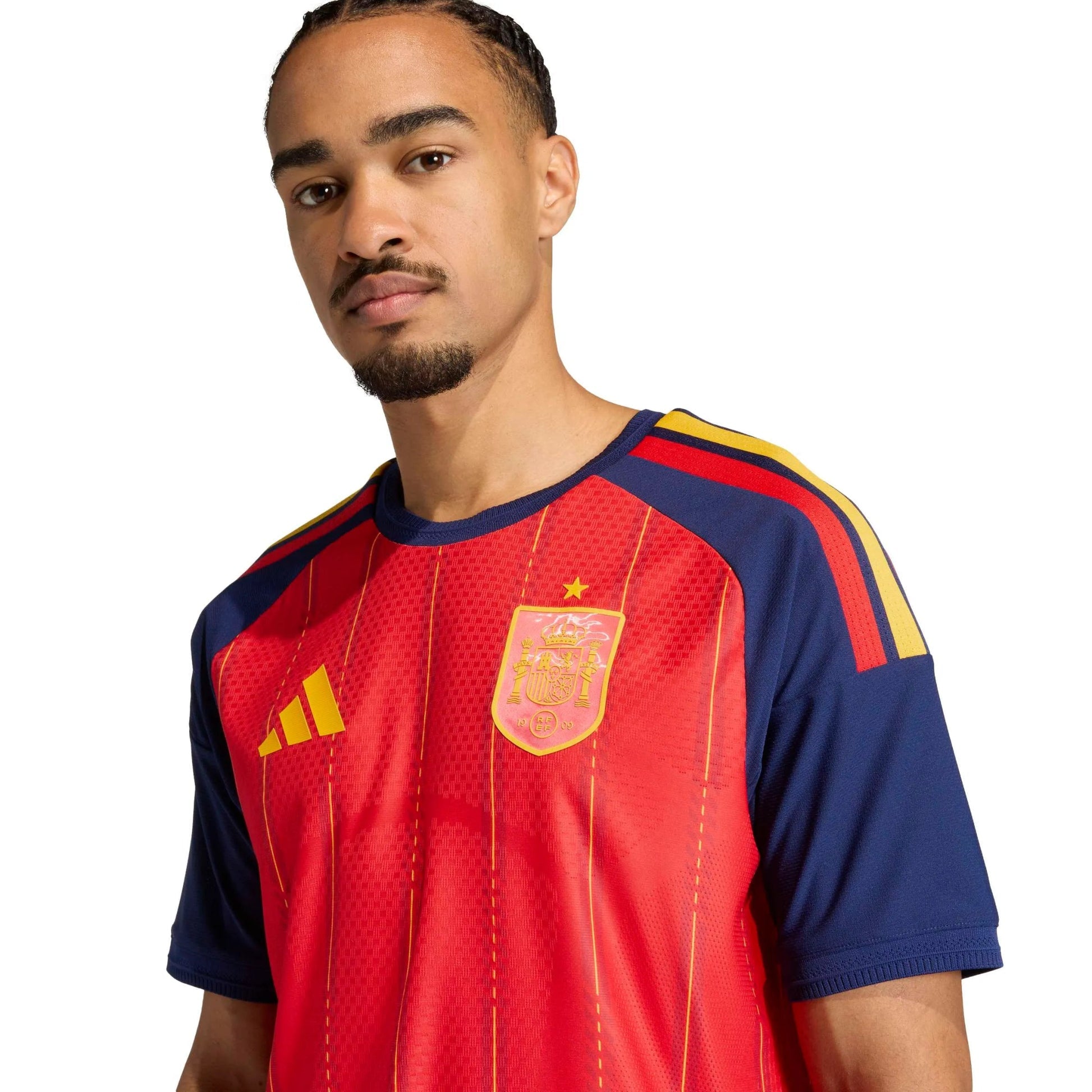 2026 Spain Men's Authentic Home Soccer Jersey Vivid Red - Adidas
