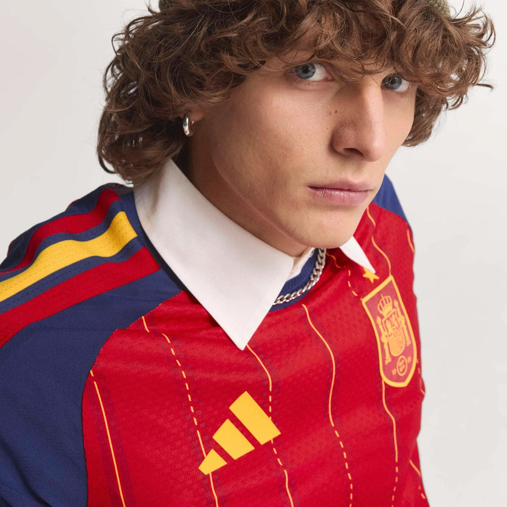 2026 Spain Men's Authentic Home Soccer Jersey Vivid Red - Adidas