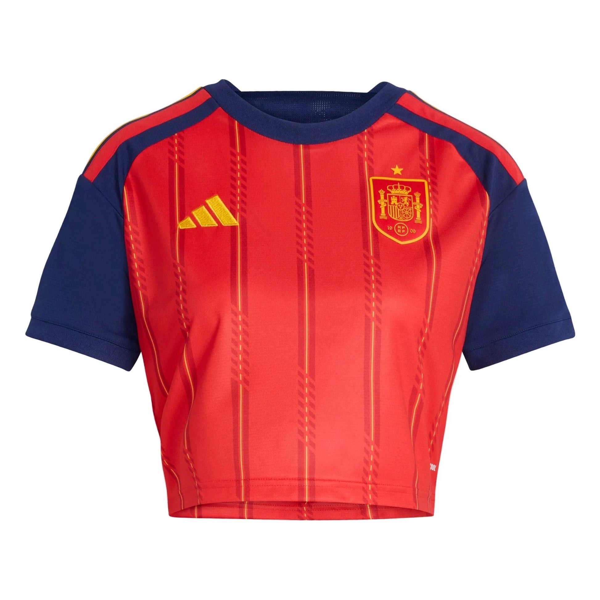 2026 Spain Women's Stadium Home Cropped Soccer Jersey Vivid Red - Adidas