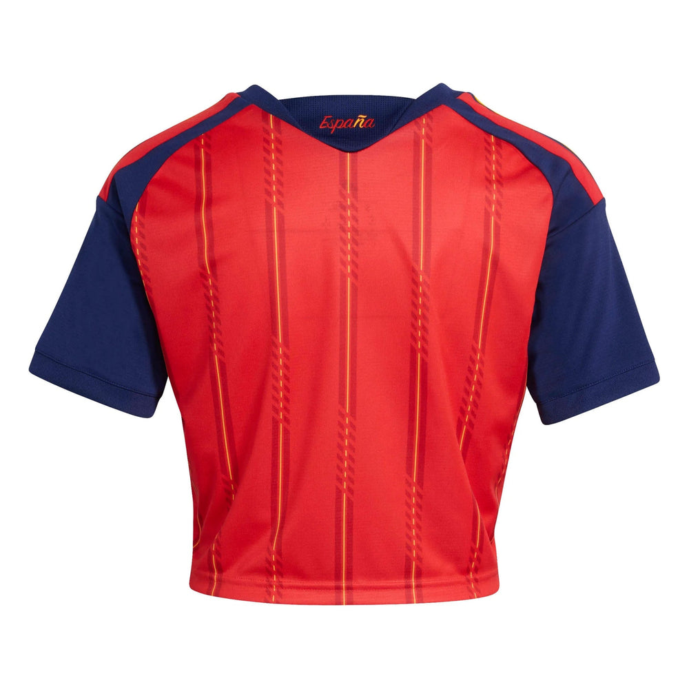 2026 Spain Women's Stadium Home Cropped Soccer Jersey Vivid Red - Adidas