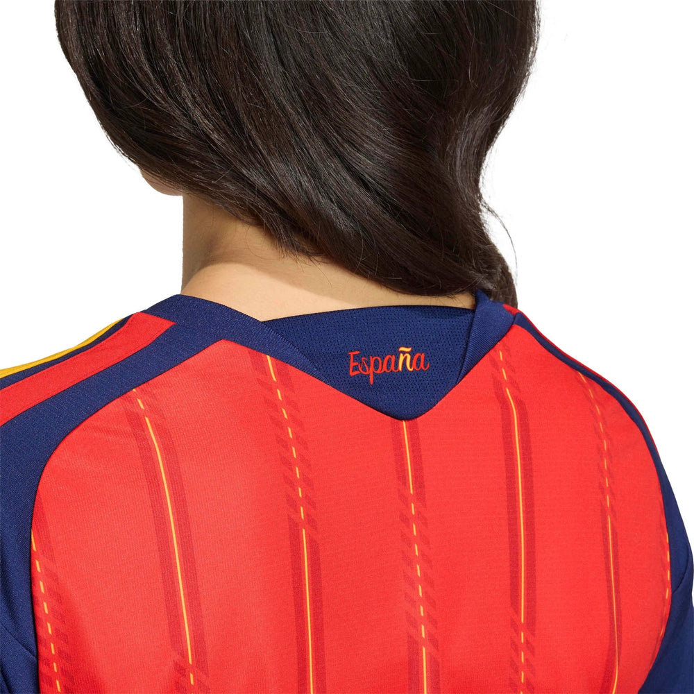 2026 Spain Women's Stadium Home Cropped Soccer Jersey Vivid Red - Adidas