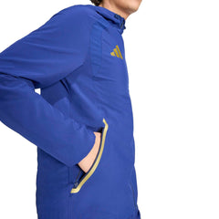 2026 Italy Men's Tiro Travel Full Zip Windbreaker Victory Blue - Adidas