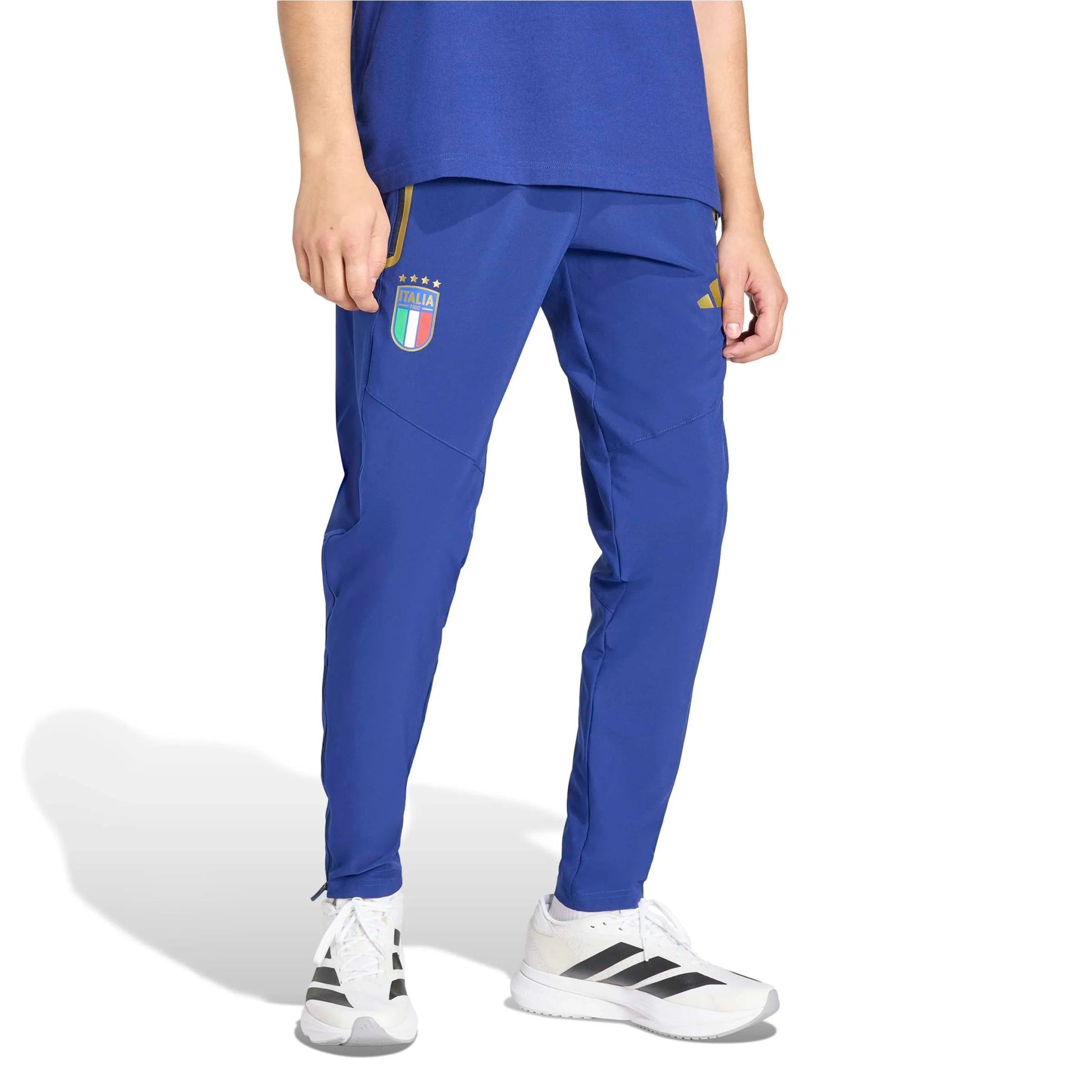 2026 Italy Men's Tiro Travel Pants Victory Blue - Adidas