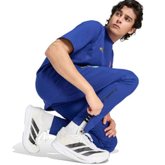 2026 Italy Men's Tiro Travel Pants Victory Blue - Adidas