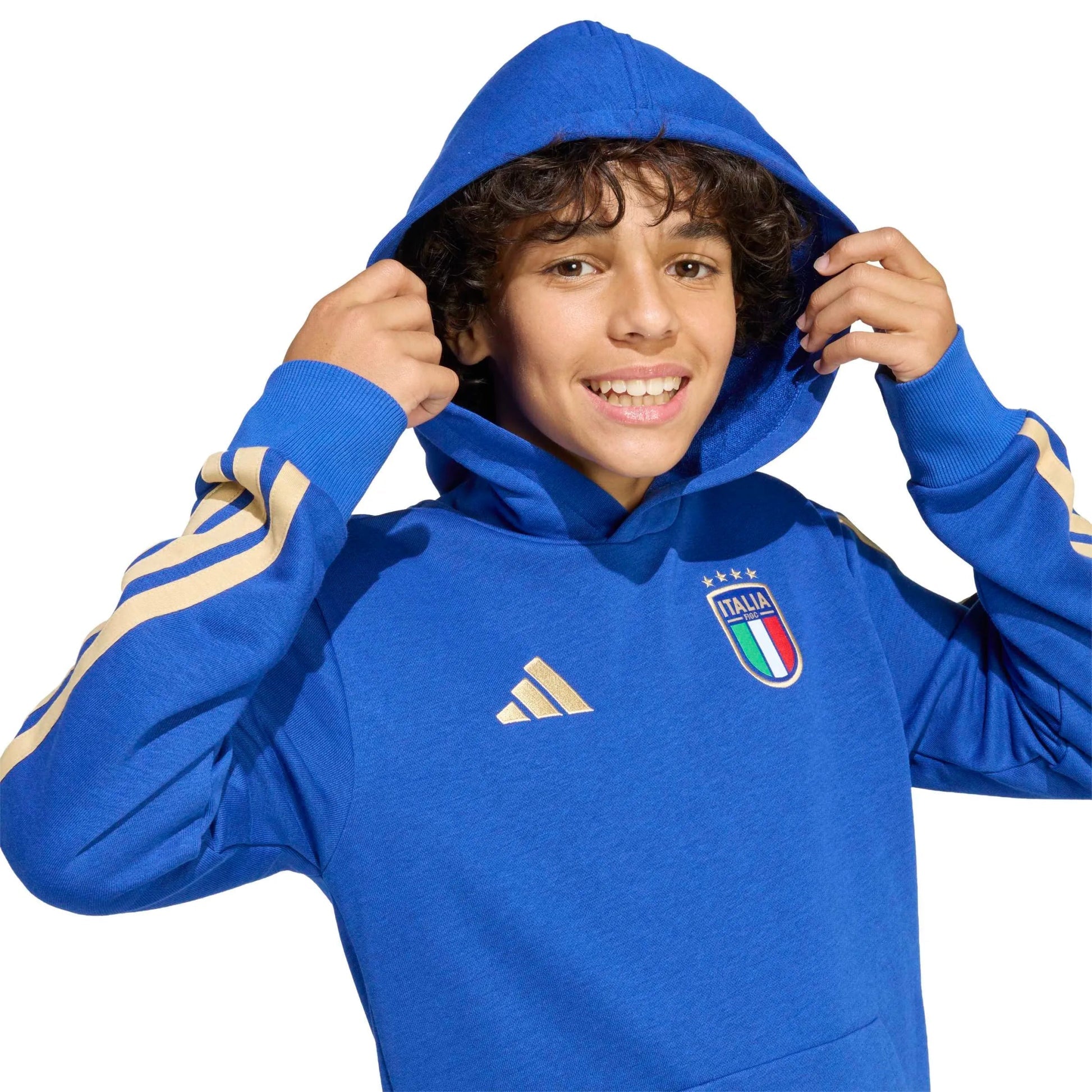 2026 Italy Youth DNA Hoodie Bold Blue - Adidas