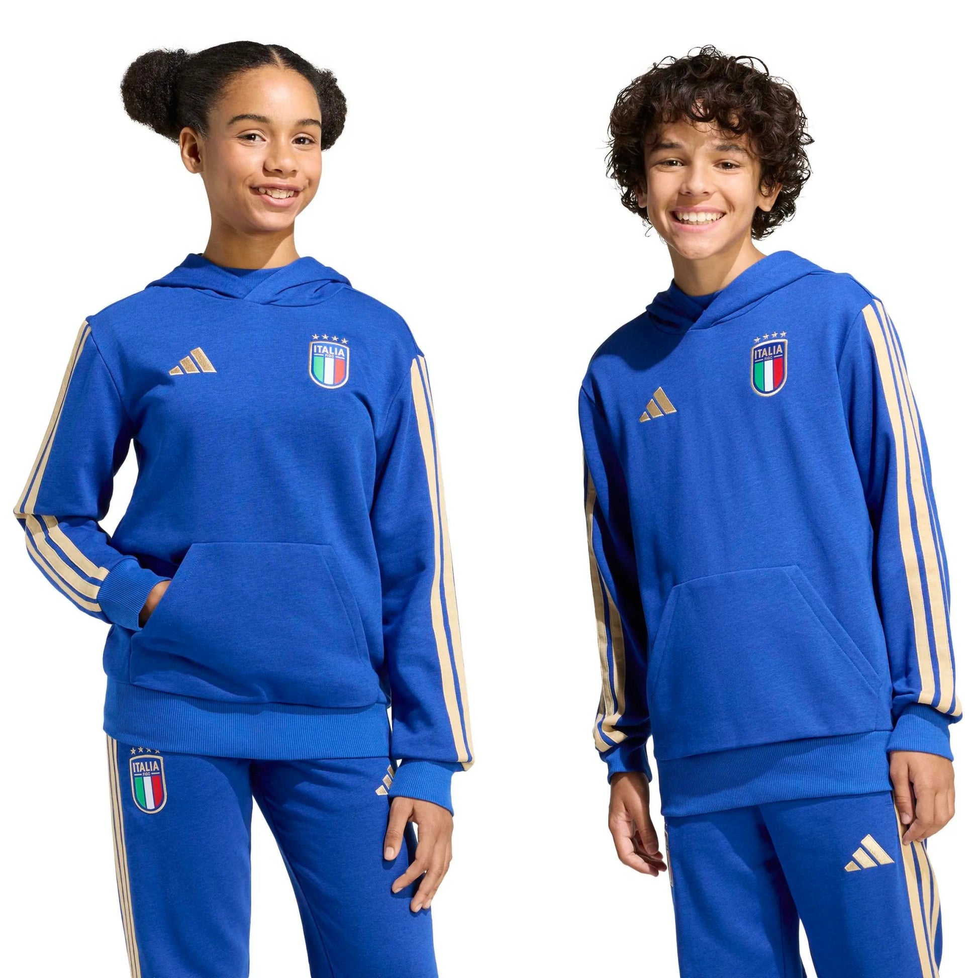 2026 Italy Youth DNA Hoodie Bold Blue - Adidas
