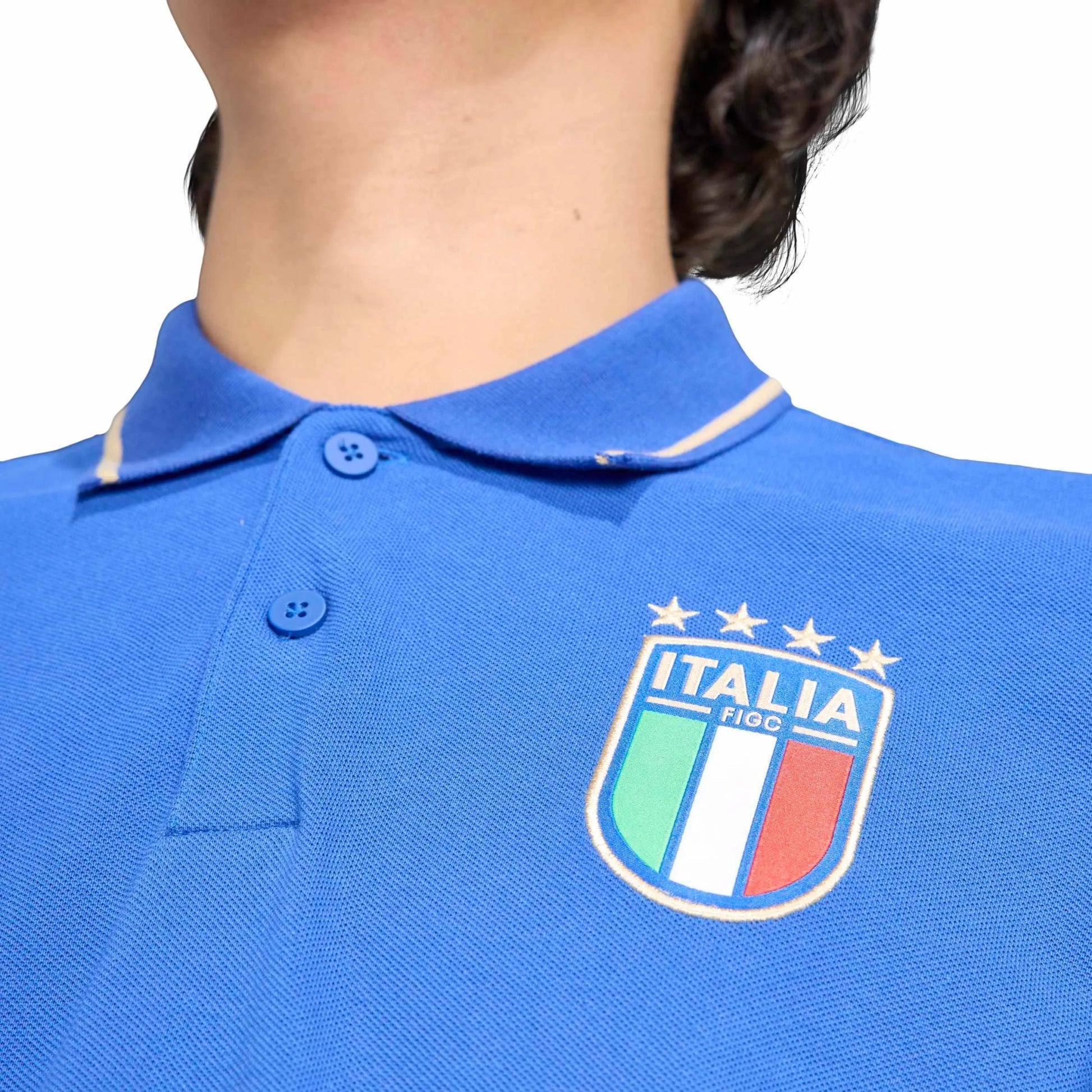 2026 Italy Men's DNA Polo Bold Blue - Adidas