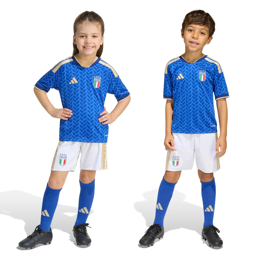 2026 Italy Kid's Home Mini Kit Bold Blue - Adidas