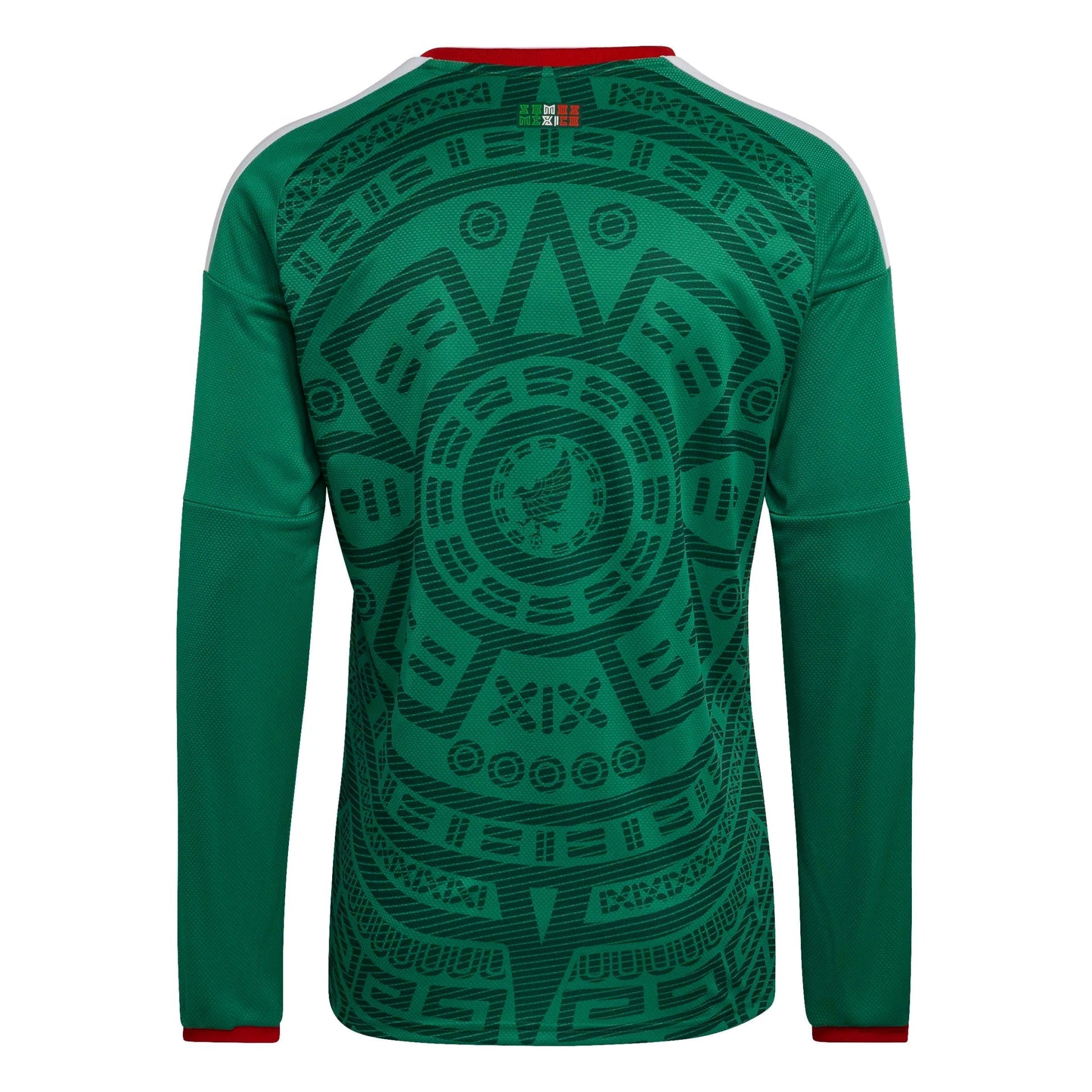 2026 Mexico Men's Stadium Home Long-Sleeve Soccer Jersey Bold Green - Adidas