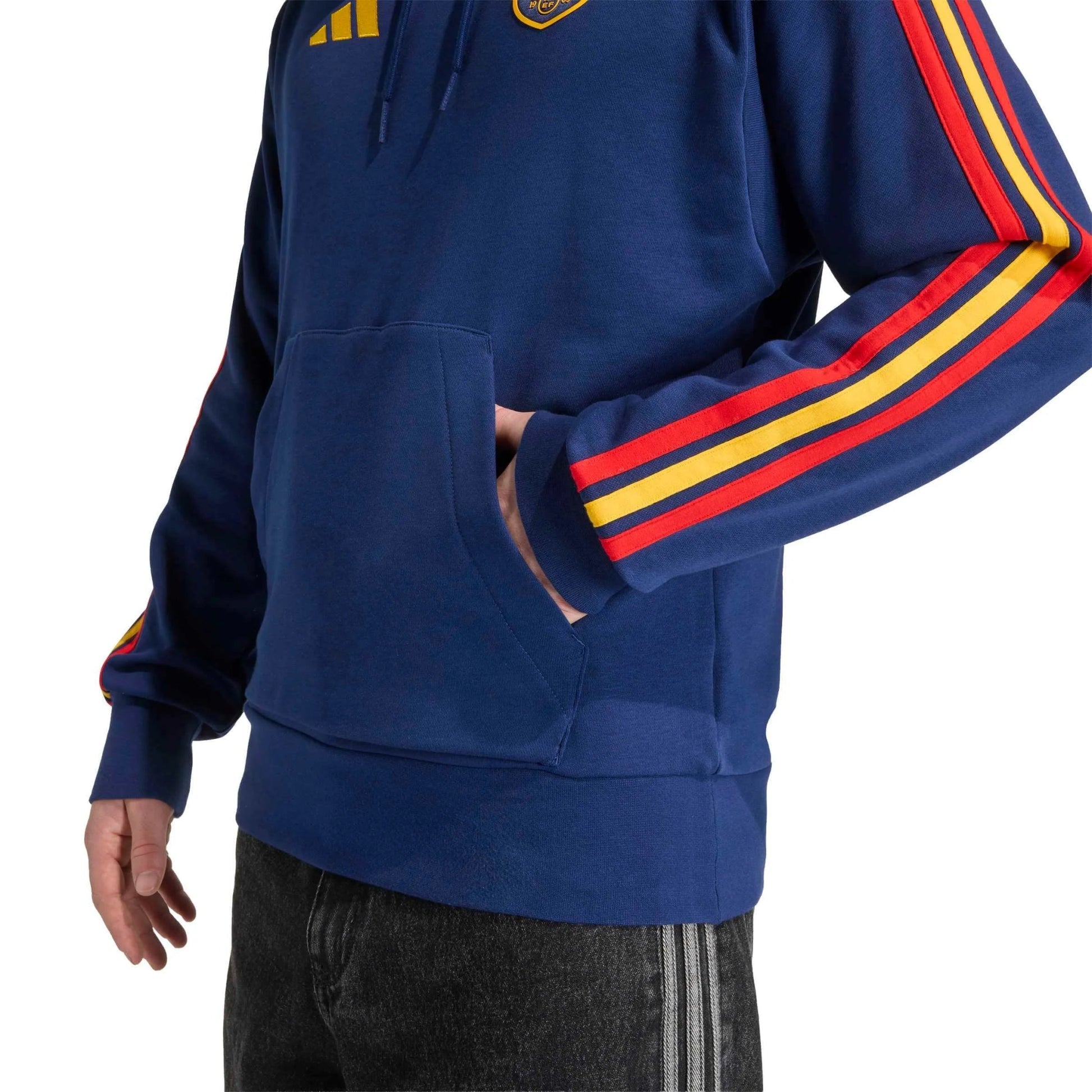2026 Spain Men's DNA Hoodie Dark Blue - Adidas