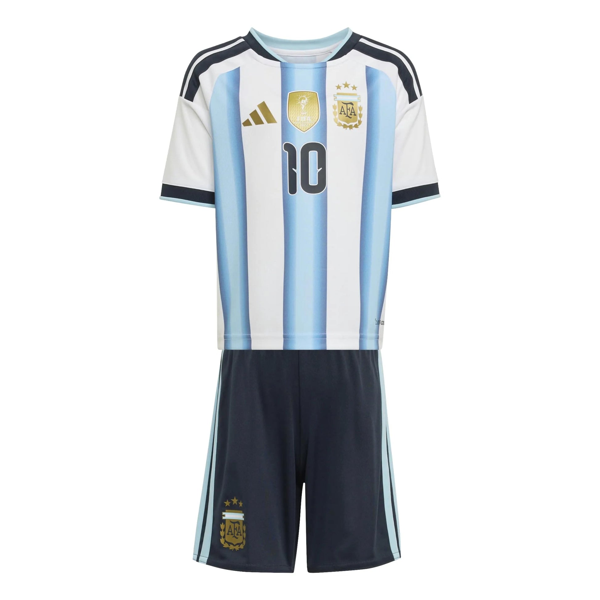 2026 Argentina Kid's Home Messi #10 Mini Kit White / Icey Blue / Light Blue - Adidas