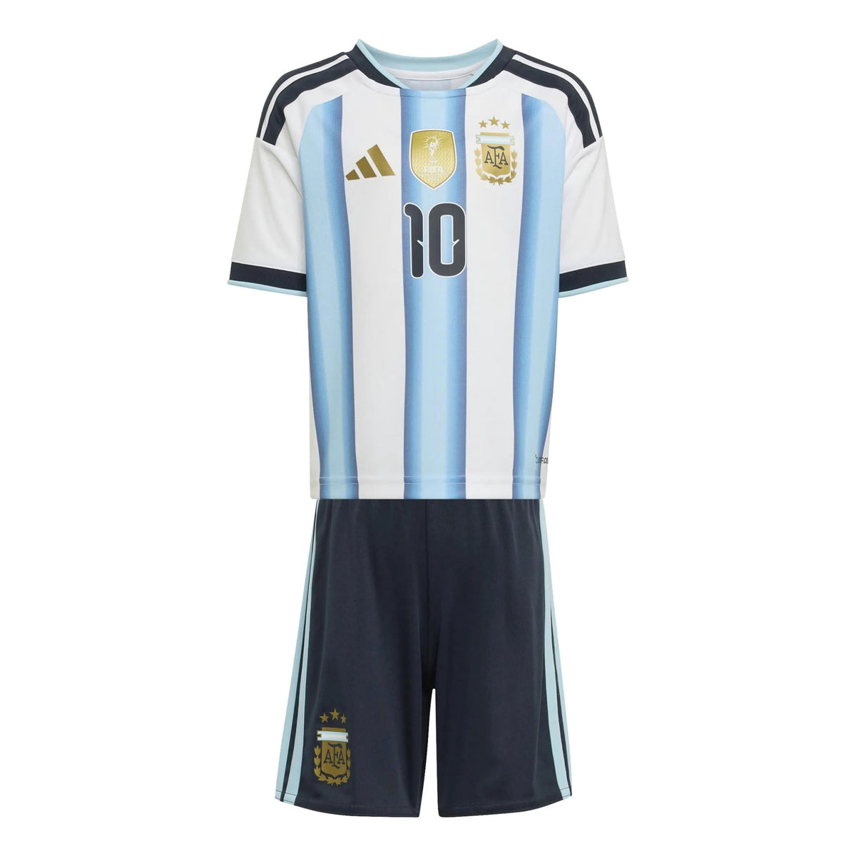 2026 Argentina Kid's Home Messi #10 Mini Kit White / Icey Blue / Light Blue - Adidas